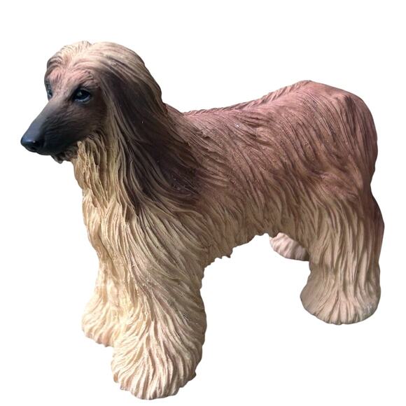 small afghan hound figurine Vtg Tan 1992 Ceramic 3" - Picture 1 of 7